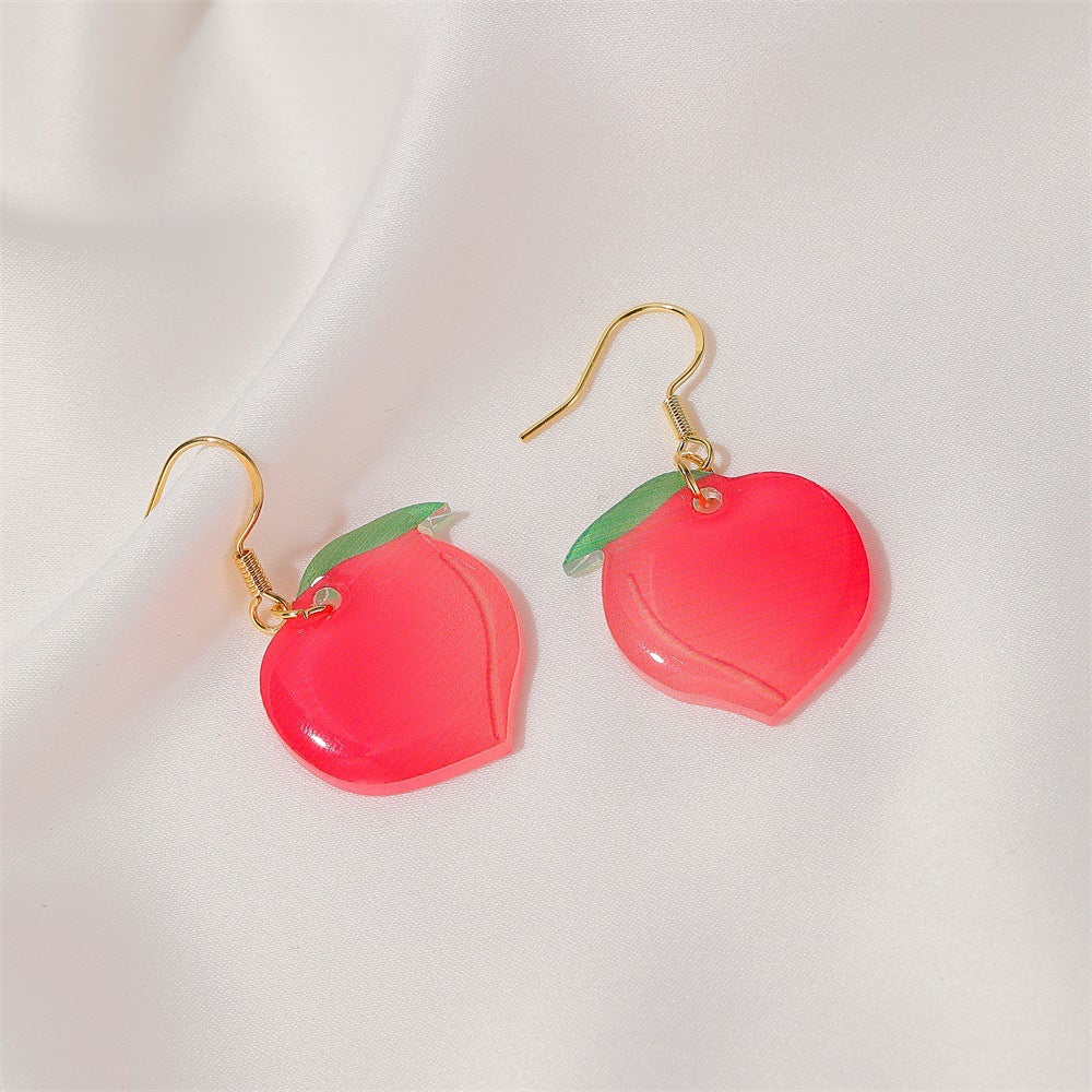 Summer peach earrings