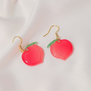 Summer peach earrings