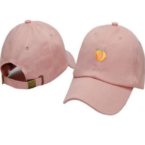 Peach Embroidery Peaked cap