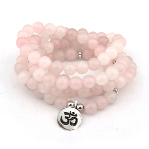 Natural Stone Powder Crystal Yoga Bracelet