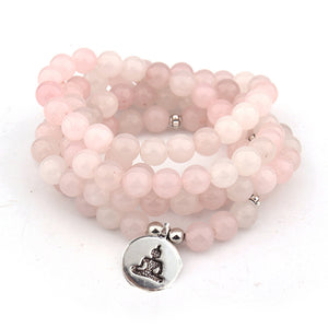 Natural Stone Powder Crystal Yoga Bracelet