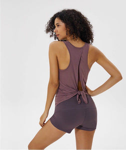 Yoga tie back tank