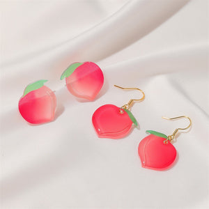 Summer peach earrings