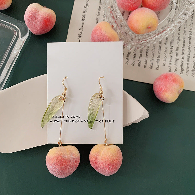 Summer peach earrings