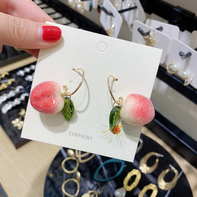 Summer peach earrings