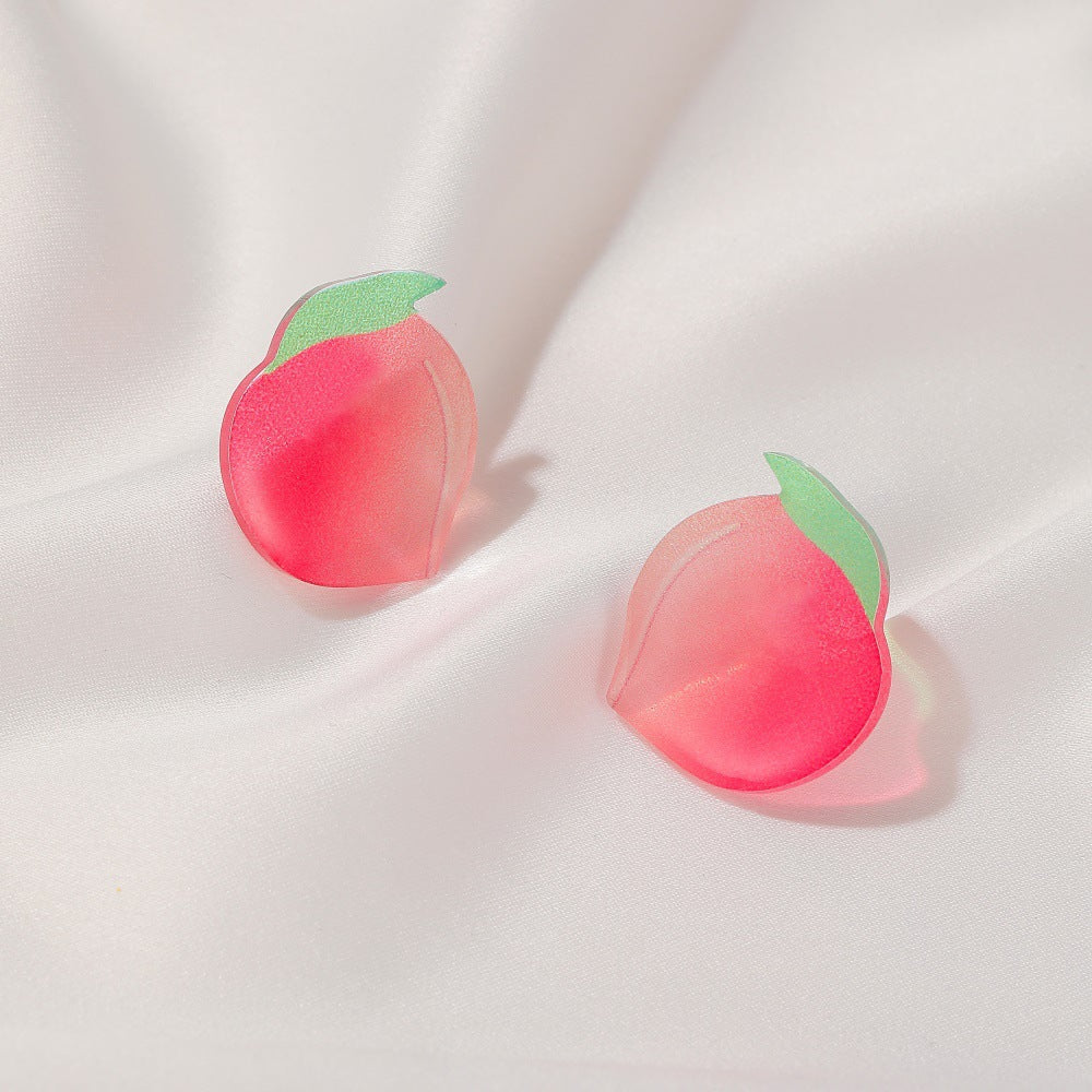 Summer peach earrings