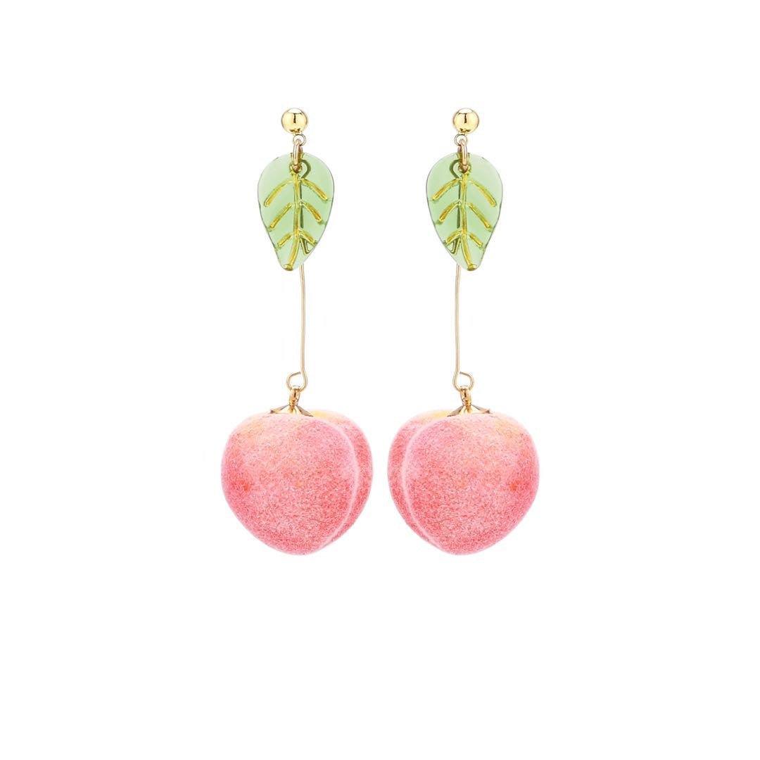 Summer peach earrings