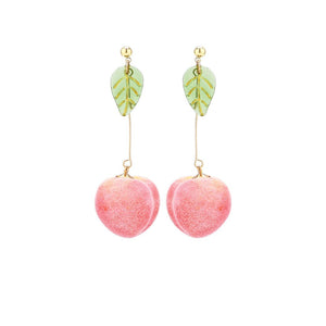 Summer peach earrings