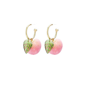 Summer peach earrings