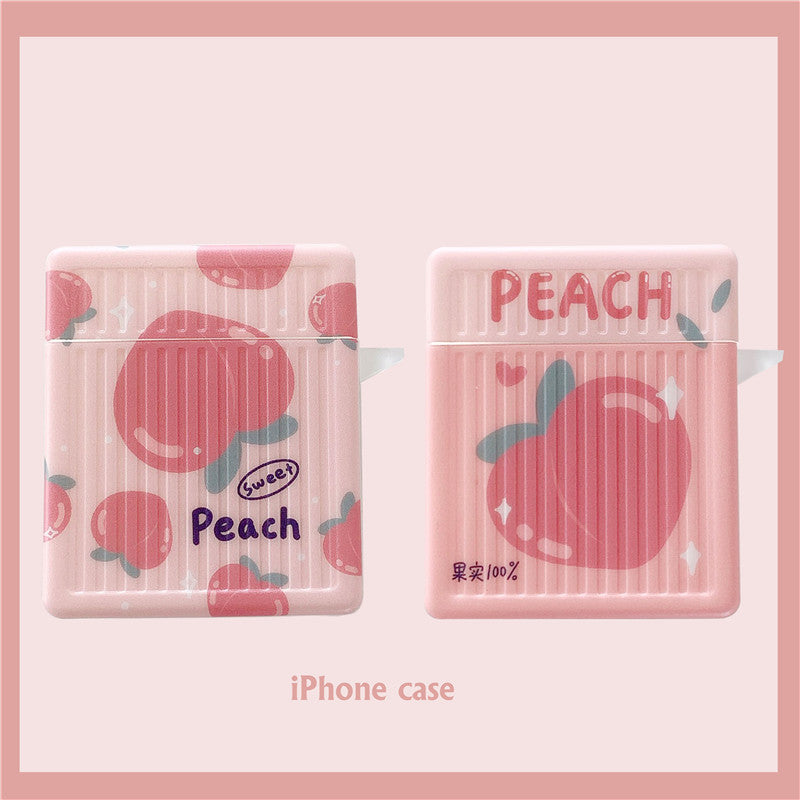 Peach Protective Cover Soft Shell Earphones