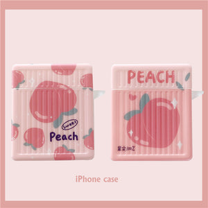 Peach Protective Cover Soft Shell Earphones